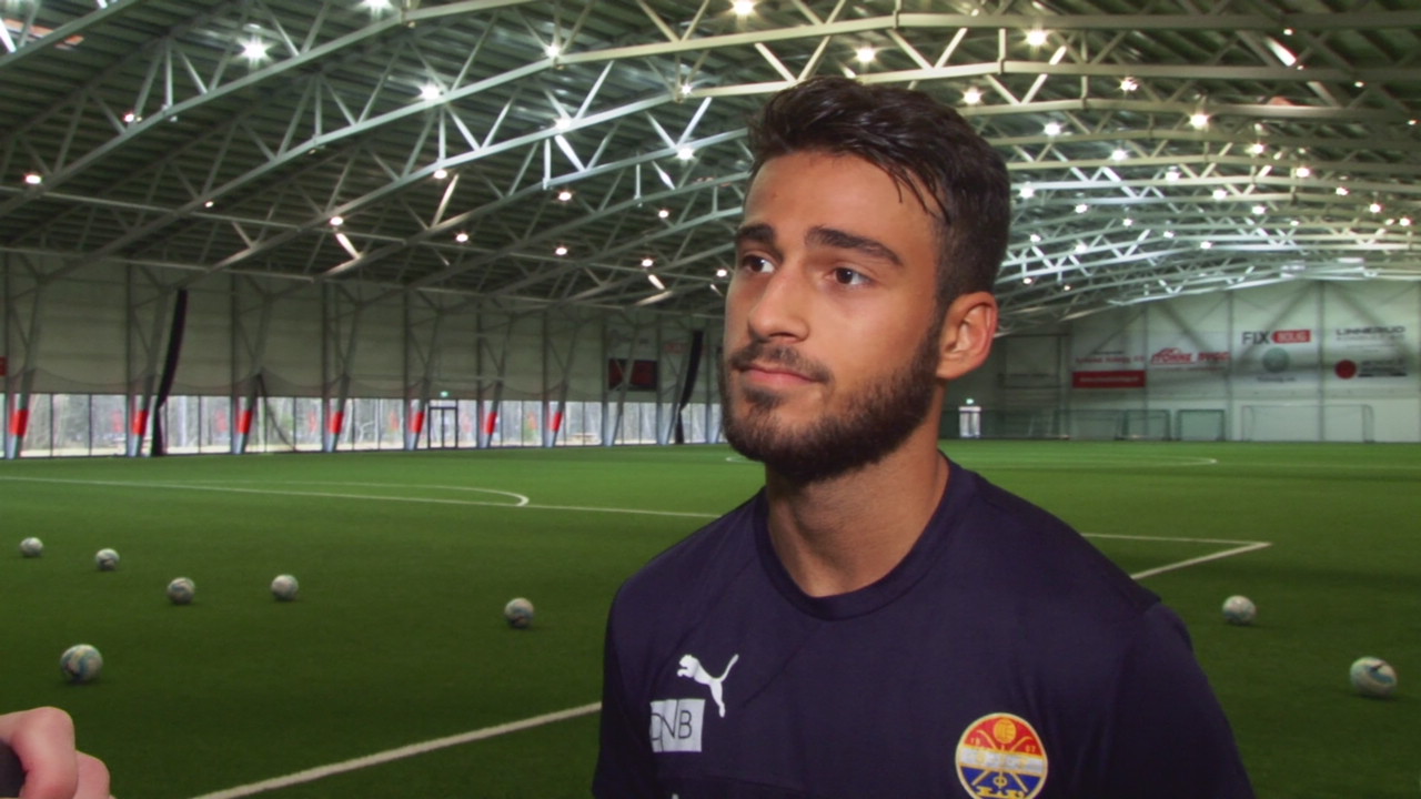 Første trening som Godset-spiller